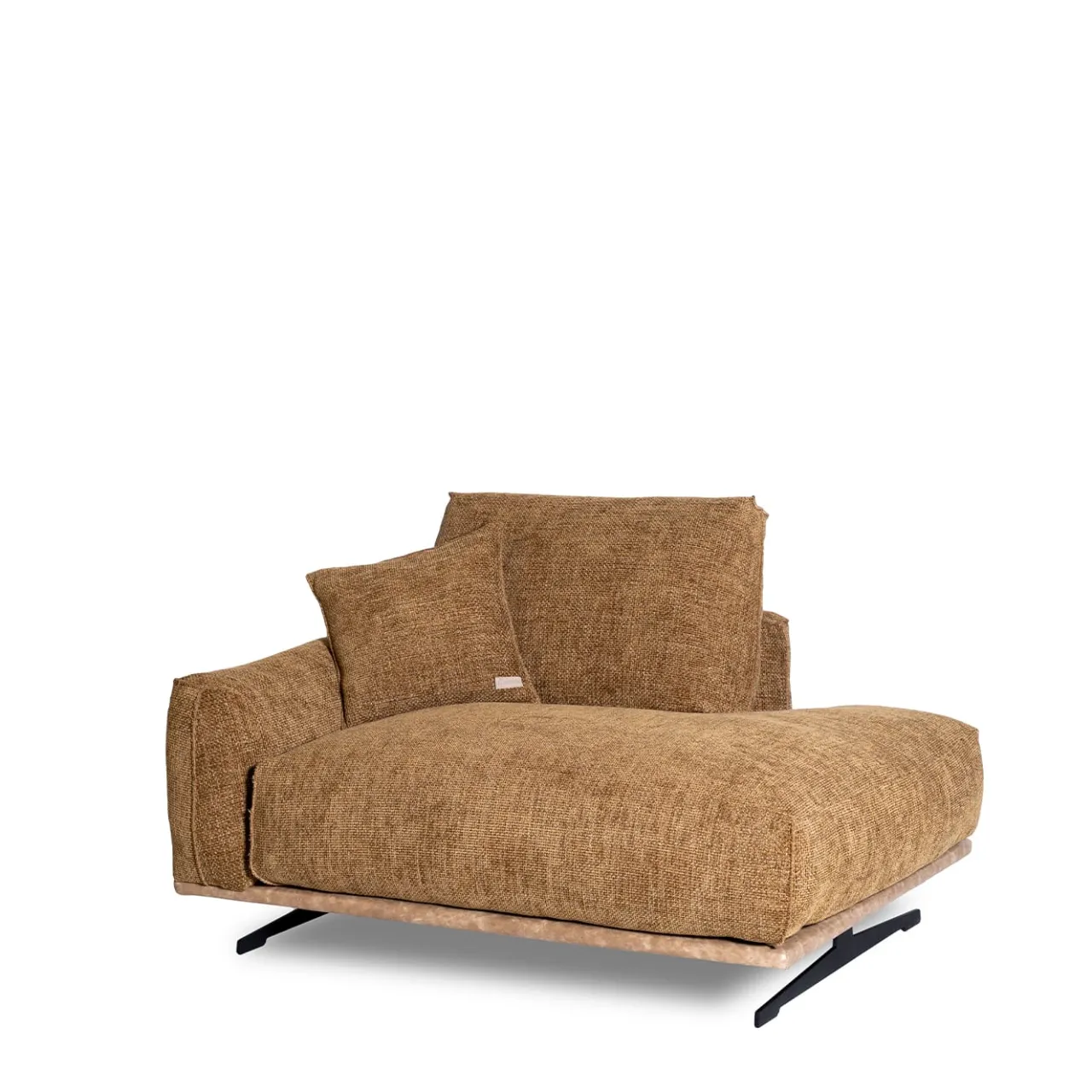 Mantellassi 1926 Chaises<Boboli ocher yellow dormeuse with light brown base