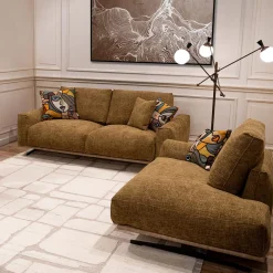 Mantellassi 1926 Chaises<Boboli ocher yellow dormeuse with light brown base