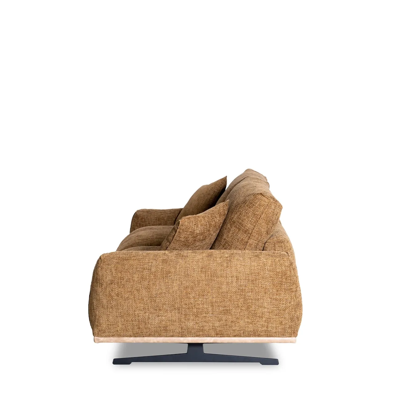 Mantellassi 1926 Sofas<Boboli ocher yellow sofa with light brown leather base