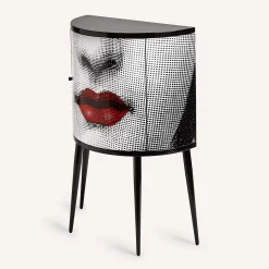 Fornasetti Cabinets<Bocca Small Curved Cabinet