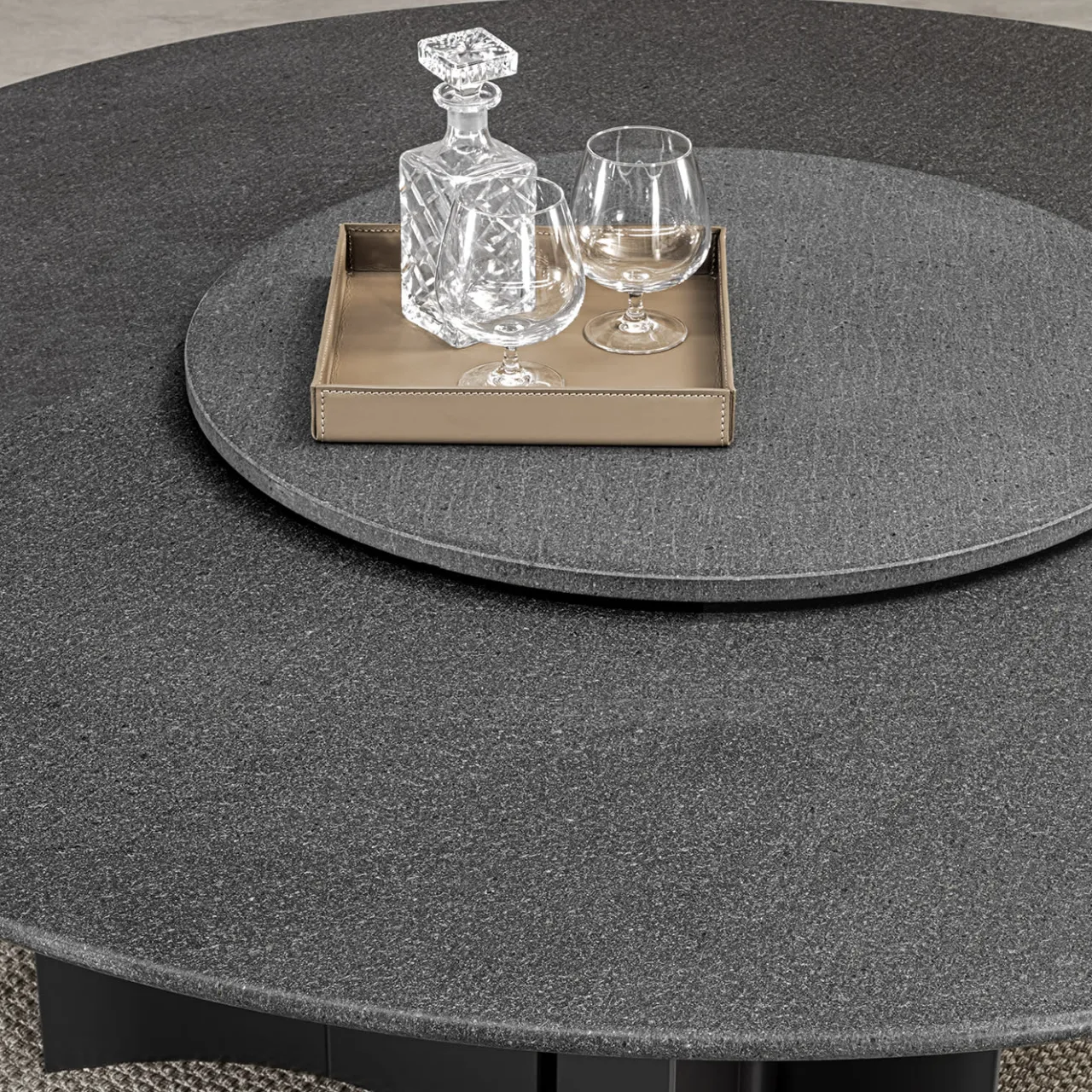 Meroni & Colzani Outdoor Dining Tables<Bolgheri Round Stone Outdoor Dining Table
