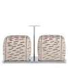 Sitia Ottomans & Poufs<BonBon beige fabric Two-Seat Ottoman with table