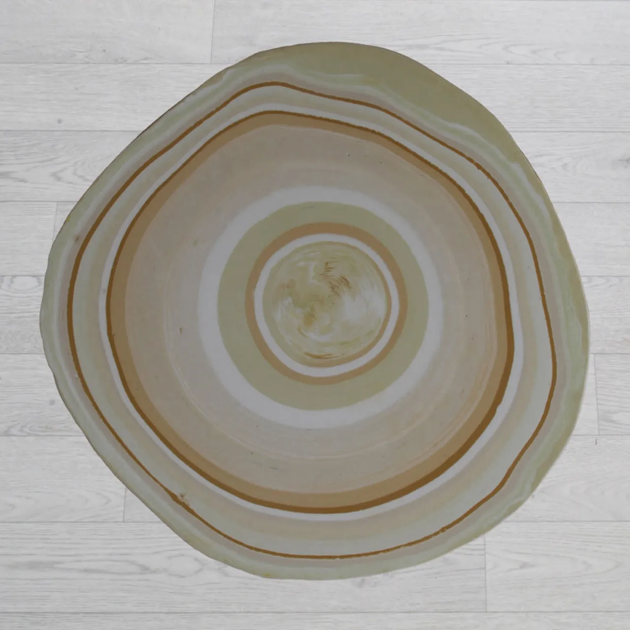Cupioli Coffee Tables<BonBon Irregular Golden & Beige Coffee Table #2
