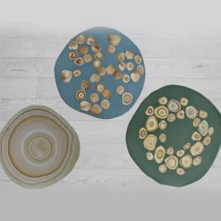 Cupioli Coffee Tables<BonBon Irregular Golden & Green Coffee Table #2