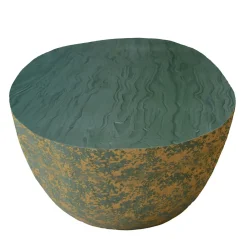 Cupioli Coffee Tables<BonBon Irregular Golden & Green Coffee Table #1