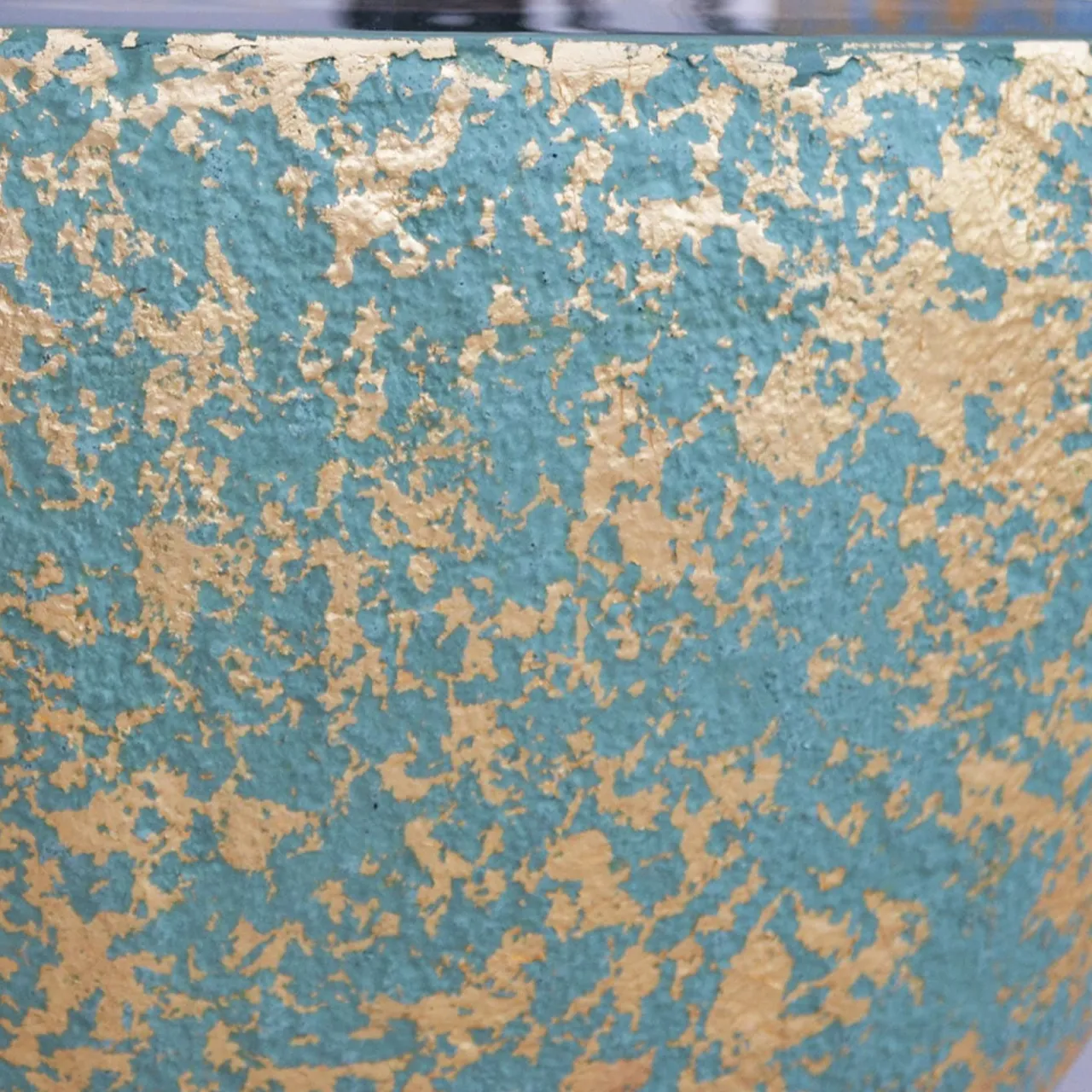 Cupioli Coffee Tables<BonBon Irregular Golden and Powder Blue Coffee Table