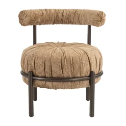 Borzalino Lounge Chairs<Bonbon Round Beige Lounge Chair