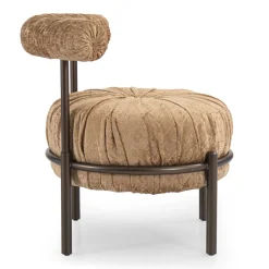 Borzalino Lounge Chairs<Bonbon Round Beige Lounge Chair