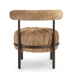 Borzalino Lounge Chairs<Bonbon Round Beige Lounge Chair