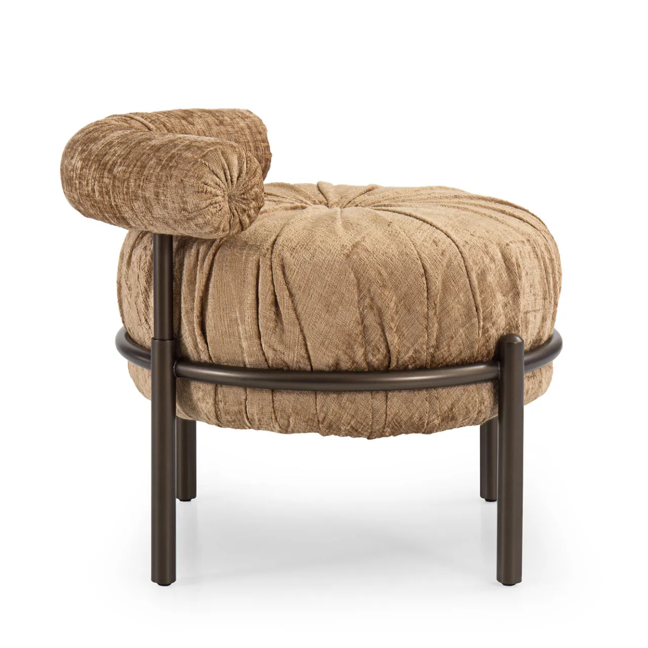 Borzalino Lounge Chairs<Bonbon Round Beige Lounge Chair