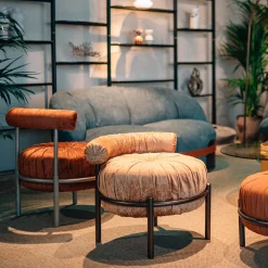 Borzalino Lounge Chairs<Bonbon Round Beige Lounge Chair