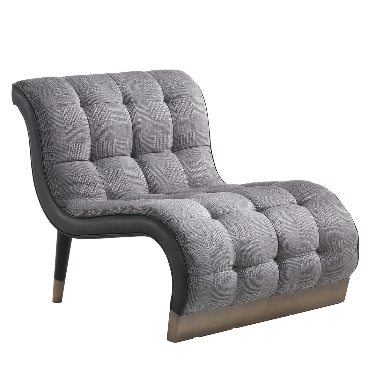 Gianfranco Ferré Home Armchairs<Bonnie 2.0 Gray Fabric And Brown Nabuk Leather Armchair