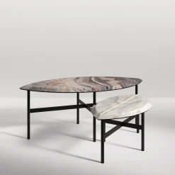 Secolo Nesting Tables<Book 1&2 arabescato and calacatta marble coffee tables
