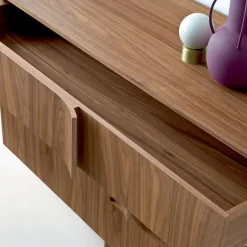 Modesign Dressers<Book Dresser in Walnut Canaletto with Glass Base