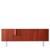 Modesign Sideboards Buffets<Book Red Walnut Sideboard with Glass Shelves