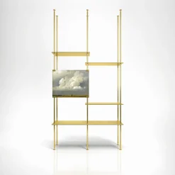 Filippo Carandini Bookcases<Bookcase 02 Brass