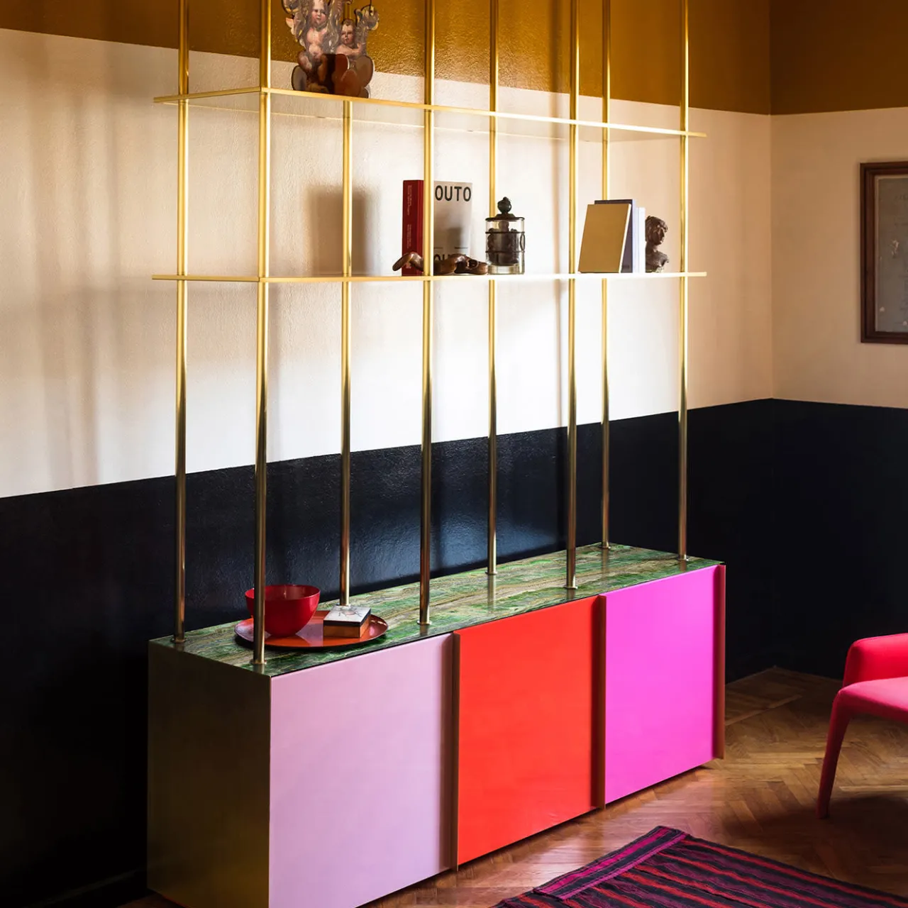 Filippo Carandini Bookcases<Bookcase 01 Red