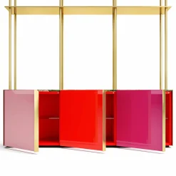 Filippo Carandini Bookcases<Bookcase 01 Red