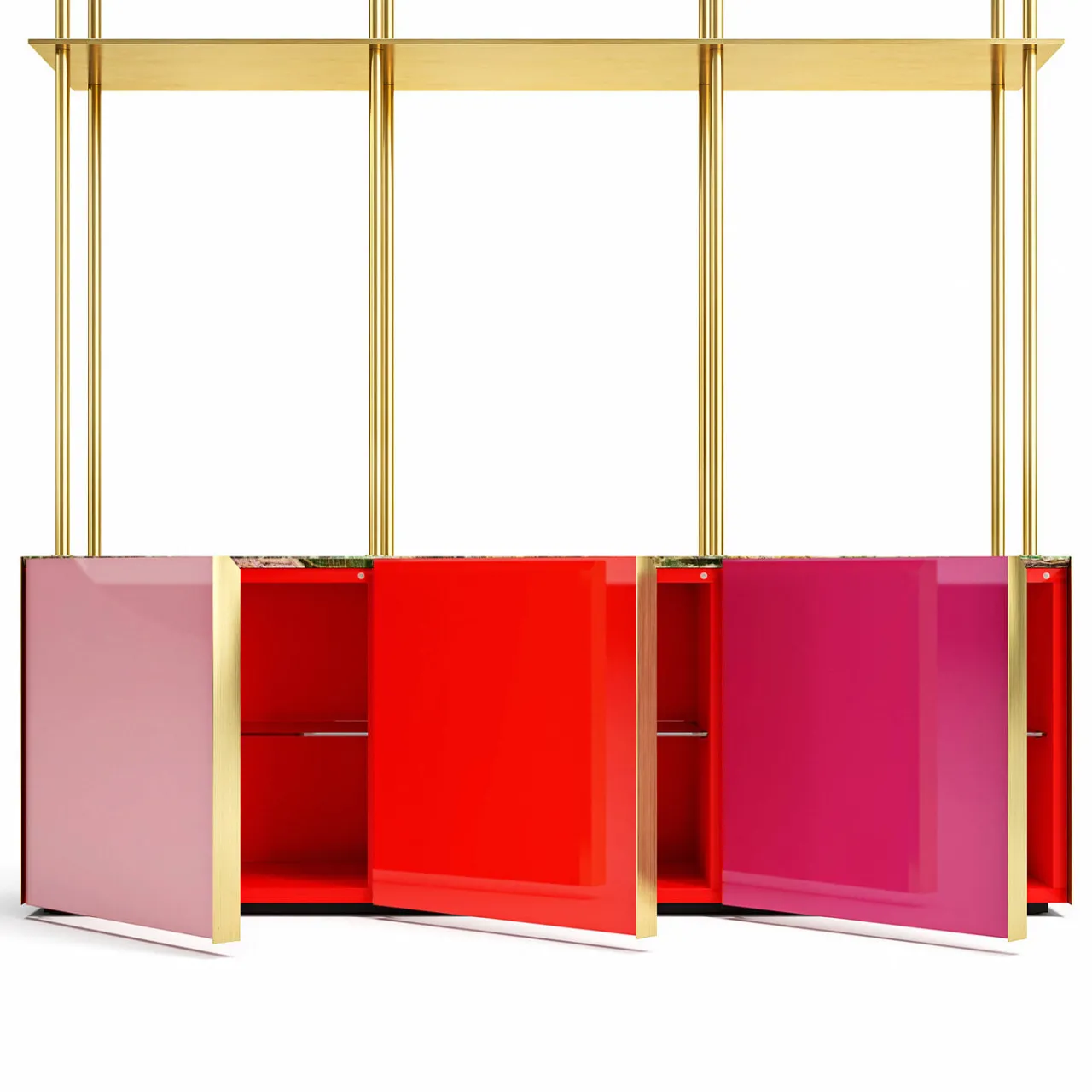 Filippo Carandini Bookcases<Bookcase 01 Red