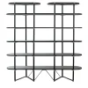 Casamilano Bookcases<Boomerang Black Metal And Brass Bookcase With 6 Shelves by Pietro Russo Design