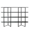 Casamilano Bookcases<Boomerang Black Metal And Brass Bookcase With 4 Shelves by Pietro Russo Design