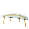 Gebrüder Thonet Vienna GmbH (GTV) – Wiener GTV Design Desk & Writing Tables<Boomerang Curved Transparent Glass Desk by Enzo Mari