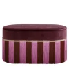 Lorenza Bozzoli Couture Benches<Bordeaux velvet with Two-Tone Fringes Bench