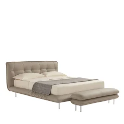 Franco Ferri Beds<Borg 905 Beige Leather Bed & Bench