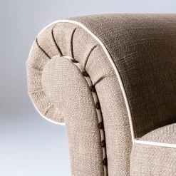 Mantellassi 1926 Sofas<Borghese Two-Seater Beige Sofa