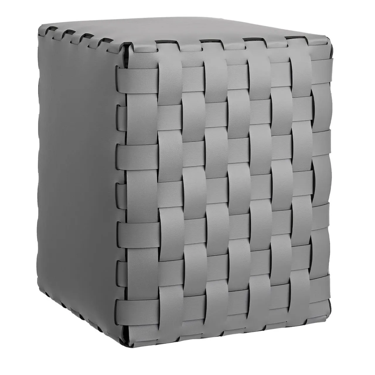 ADJ Style Ottomans & Poufs<Bottega Gray Padded Pouf by Ekaterina Borovkova