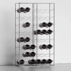 Enrico Girotti Bar Cabinets<Bottillaria Chrome Metal 48-Bottle Wine Rack