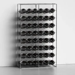 Enrico Girotti Bar Cabinets<Bottillaria Chrome Metal 48-Bottle Wine Rack
