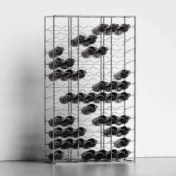 Enrico Girotti Bar Cabinets<Bottillaria Chrome Metal 84-Bottle Wine Rack