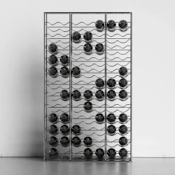 Enrico Girotti Bar Cabinets<Bottillaria Chrome Metal 84-Bottle Wine Rack