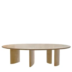 Stefano Giaquinto Dining Tables<Boucheron Travertine Marble Dining Table