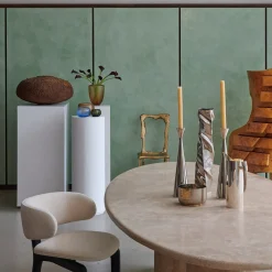 Stefano Giaquinto Dining Tables<Boucheron Travertine Marble Dining Table