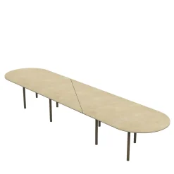 Pimar Limestone Dining Tables<Boundary Lecce Limestone & Iron Table by Marco Piva