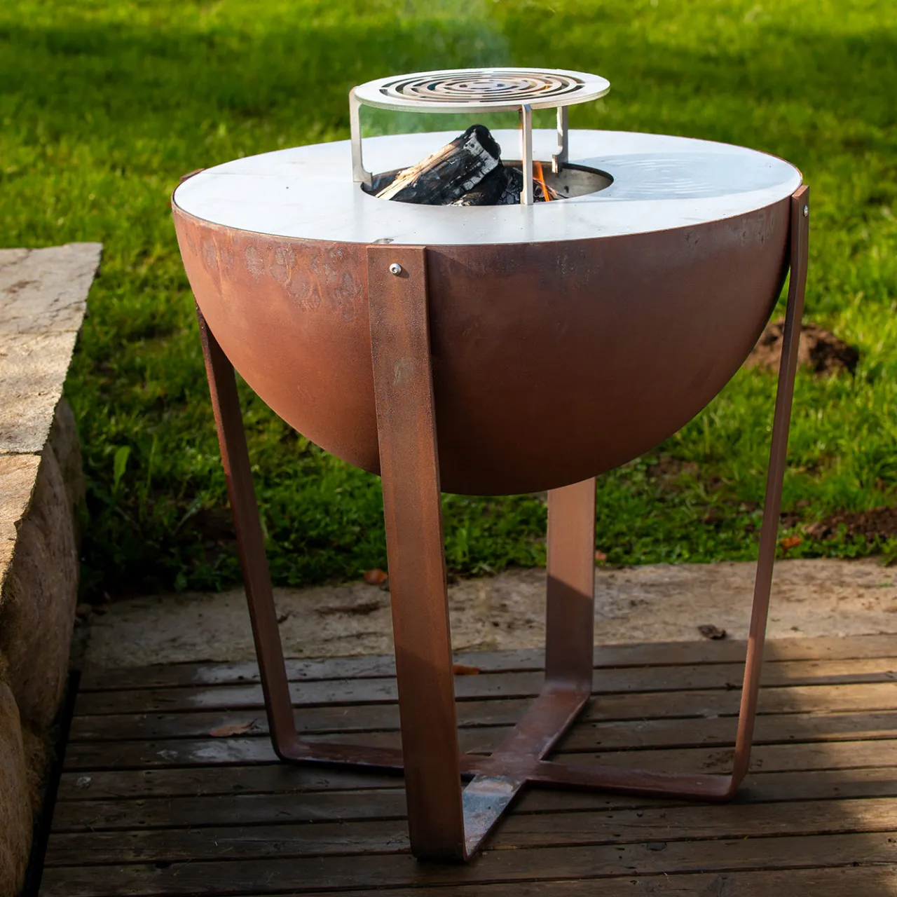 LaFerrotecnica Other Outdoor Furniture<BQ154 Iris half-sphere Iron Barbecue