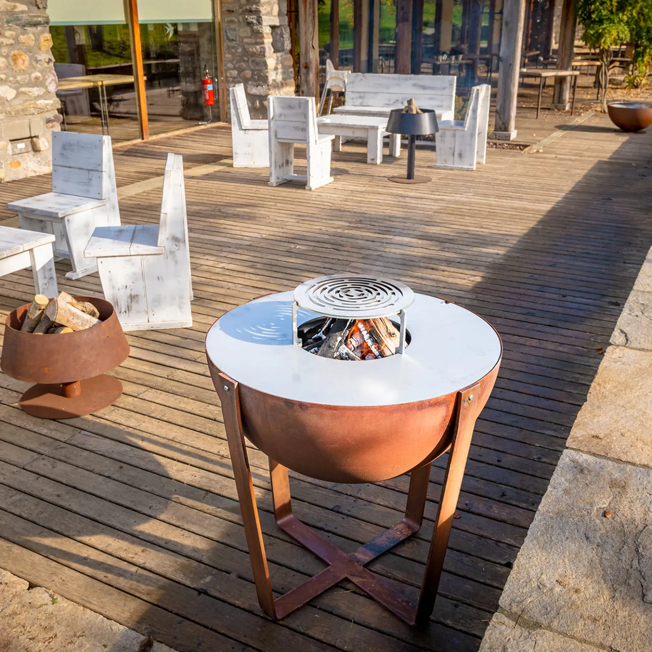 LaFerrotecnica Other Outdoor Furniture<BQ154 Iris half-sphere Iron Barbecue