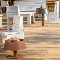 LaFerrotecnica Other Outdoor Furniture<BR114 Lampada Bassa Steel Fire Pit