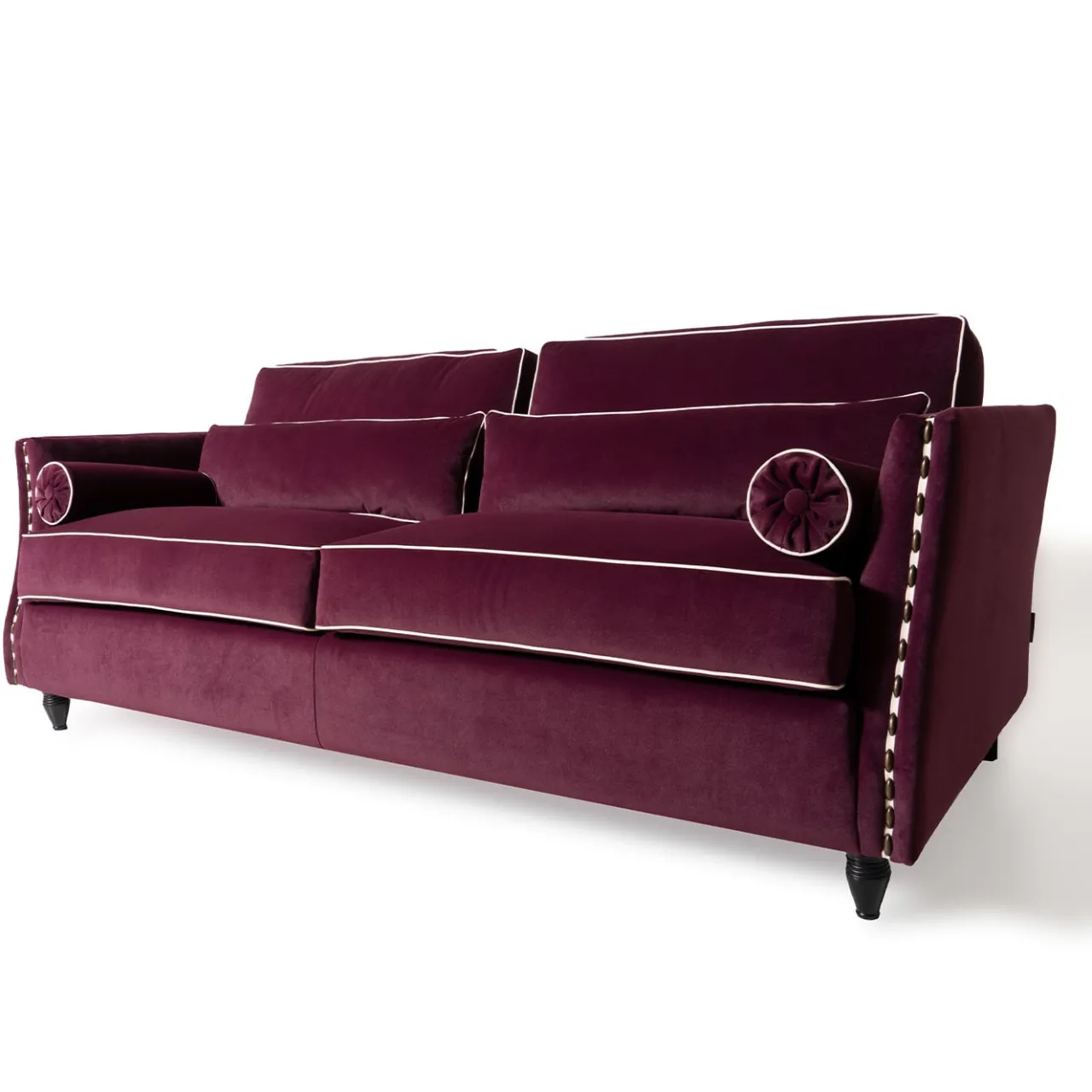 Mantellassi 1926 Sofas<Bramante bordeaux velvet classic sofa