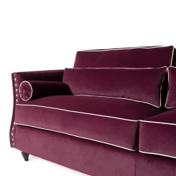 Mantellassi 1926 Sofas<Bramante bordeaux velvet classic sofa