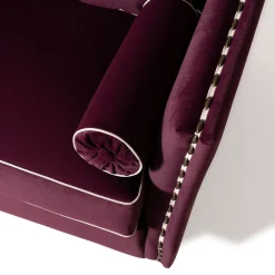 Mantellassi 1926 Sofas<Bramante bordeaux velvet classic sofa
