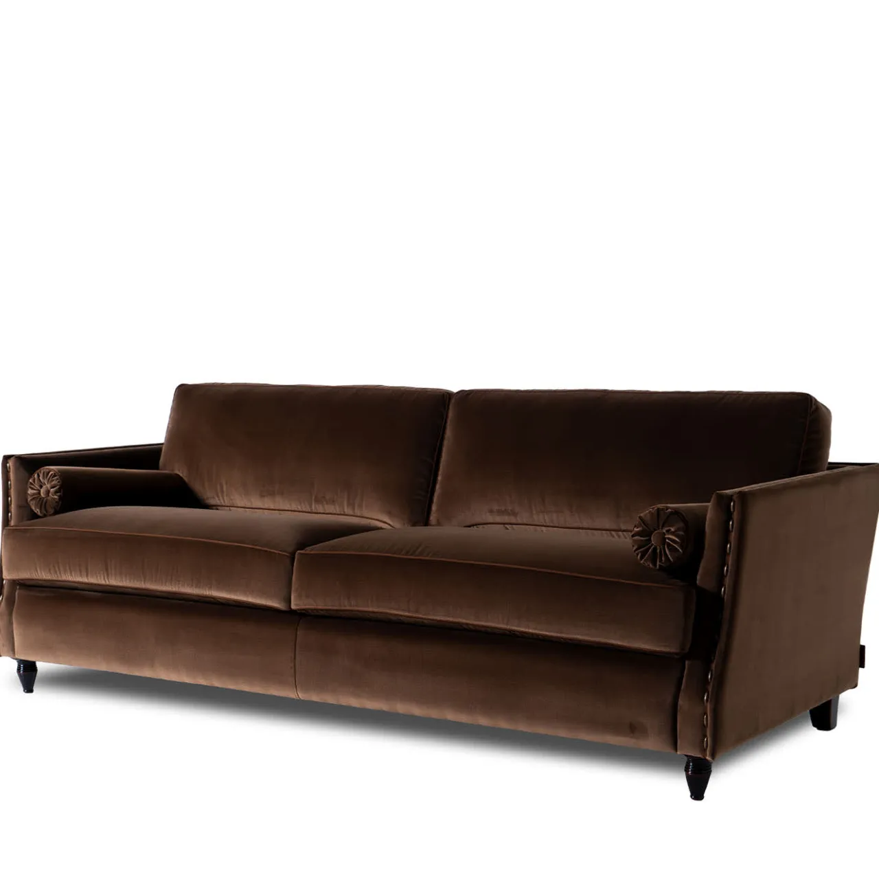 Mantellassi 1926 Sofas<Bramante Brown Velvet Sofa