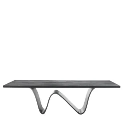 Riva 1920 Dining Tables<Bree E Onda black solid oak wood and iron Dining Table