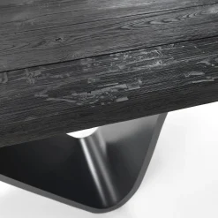Riva 1920 Dining Tables<Bree E Onda black solid oak wood and iron Dining Table