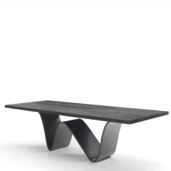 Riva 1920 Dining Tables<Bree E Onda black solid oak wood and iron Dining Table