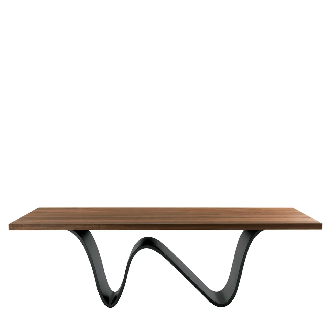 Riva 1920 Dining Tables<Bree e Onda solid walnut wood and iron Dining Table