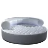 VGnewtrend Ottomans & Poufs<Breola Round Tufted White Pouf