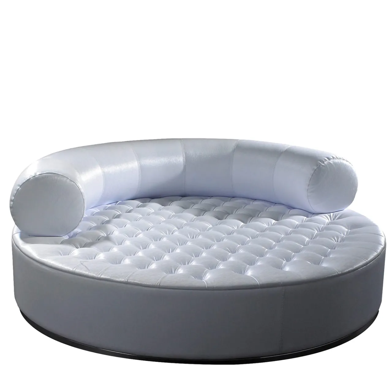 VGnewtrend Ottomans & Poufs<Breola Round Tufted White Pouf